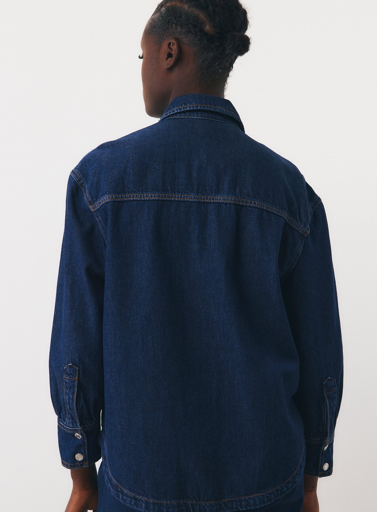 Dark Denim Relaxed Shirt 22 - Image 4 thumbnail